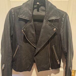 Black Leather Topshop Jacket